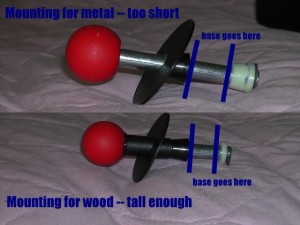Red ball mounting comparison
